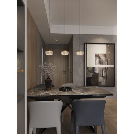 MAXLIGHT P0542 - LED Hanglamp aan een koord LIPARI LED/6W/230V diameter 16 cm doorzichtig