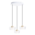 MAXLIGHT P0543 - LED Hanglamp aan een koord LIPARI LED/22W/230V diameter 35 cm doorzichtig