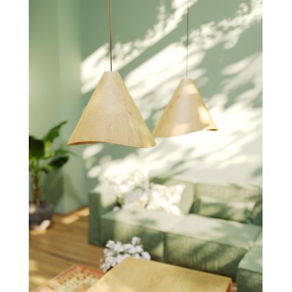 MAXLIGHT P0547 - Hanglamp aan een koord SAKURA 1xE27/60W/230V diameter 33,5 cm eiken