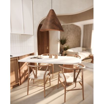 MAXLIGHT P0548 - Hanglamp aan een koord SAKURA 1xE27/60W/230V diameter 33,5 cm walnoot