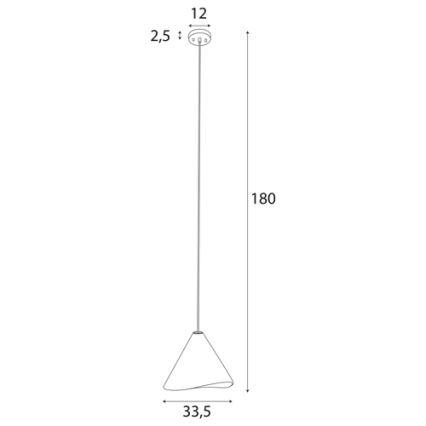 MAXLIGHT P0548 - Hanglamp aan een koord SAKURA 1xE27/60W/230V diameter 33,5 cm walnoot