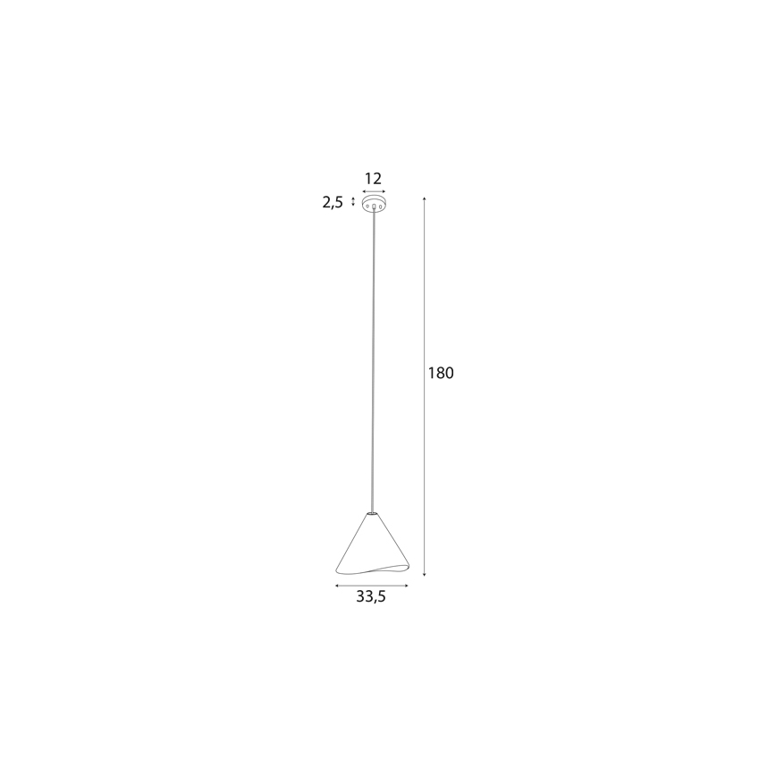 MAXLIGHT P0548 - Hanglamp aan een koord SAKURA 1xE27/60W/230V diameter 33,5 cm walnoot