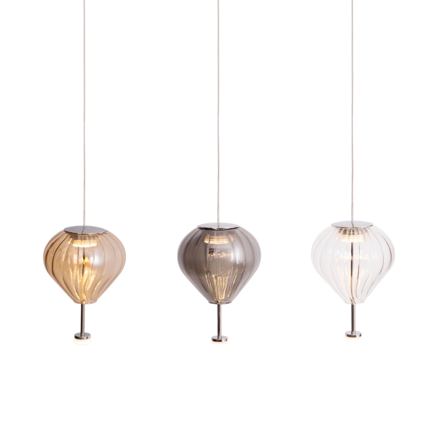 MAXLIGHT P0575 - LED Hanglamp aan een koord PALLONCINI 2xLED/3W/230V diameter 12 cm beige