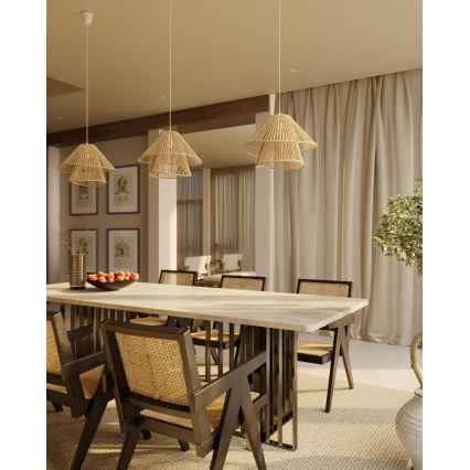 MAXLIGHT P0578 - Hanglamp aan een koord AMALFI 1xE27/15W/230V diameter 45 cm beige