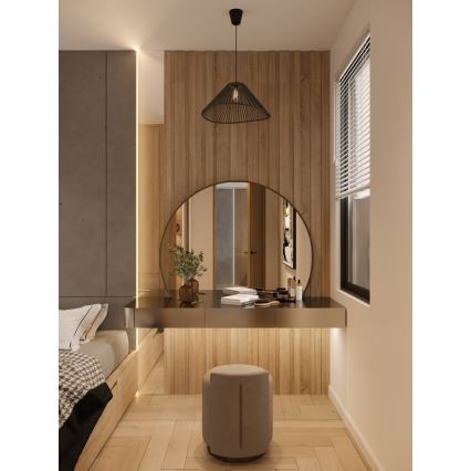 MAXLIGHT P0579 - Hanglamp aan een koord AMALFI 1xE27/15W/230V diameter 45 cm zwart