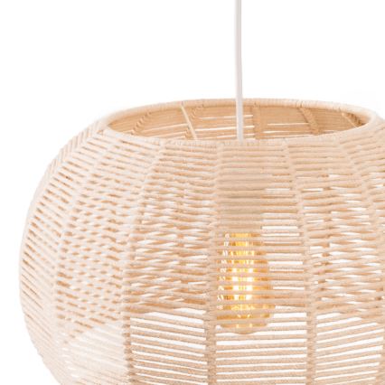 MAXLIGHT P0583 - Hanglamp aan een koord PRASLIN 1xE27/15W/230V diameter 39 cm beige