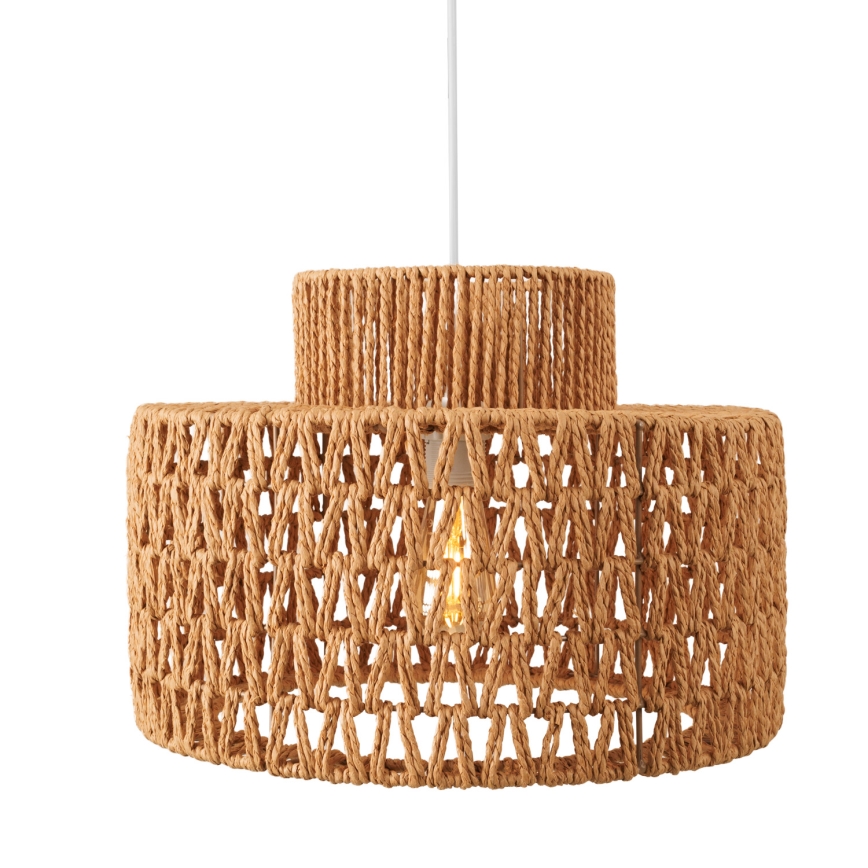 MAXLIGHT P0587 - Hanglamp aan een koord RAFFLE 1xE27/15W/230V diameter 40 cm bruin