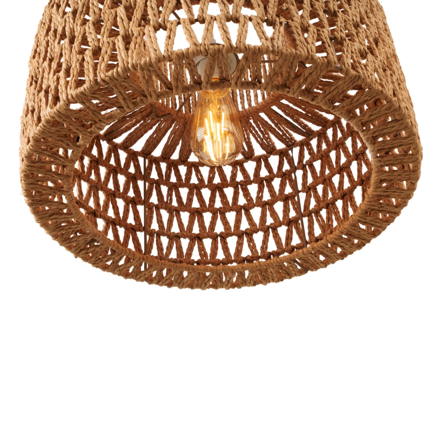 MAXLIGHT P0587 - Hanglamp aan een koord RAFFLE 1xE27/15W/230V diameter 40 cm bruin
