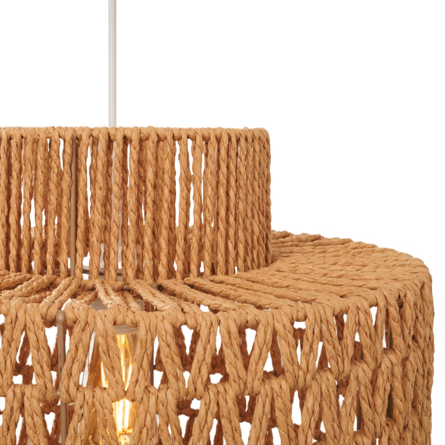 MAXLIGHT P0587 - Hanglamp aan een koord RAFFLE 1xE27/15W/230V diameter 40 cm bruin