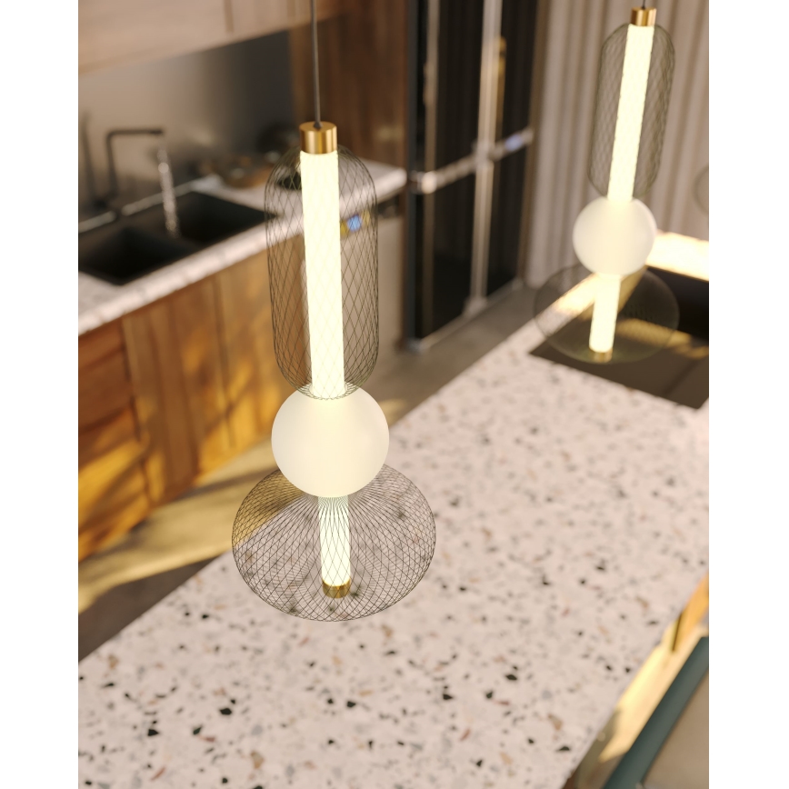 MAXLIGHT P0591 - LED Hanglamp aan een koord BORA LED/10W/230V diameter 22 cm wit/zwart