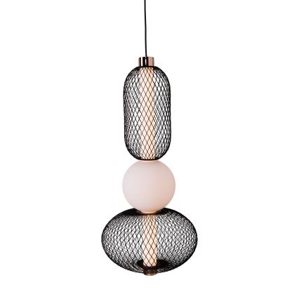 MAXLIGHT P0591 - LED Hanglamp aan een koord BORA LED/10W/230V diameter 22 cm wit/zwart