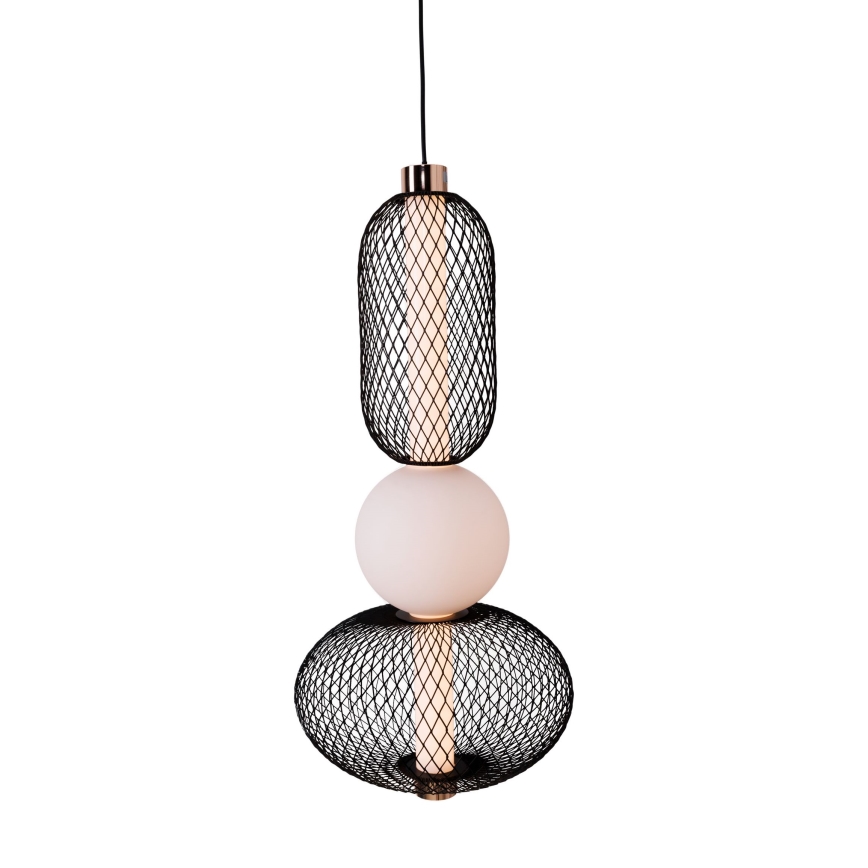 MAXLIGHT P0591 - LED Hanglamp aan een koord BORA LED/10W/230V diameter 22 cm wit/zwart