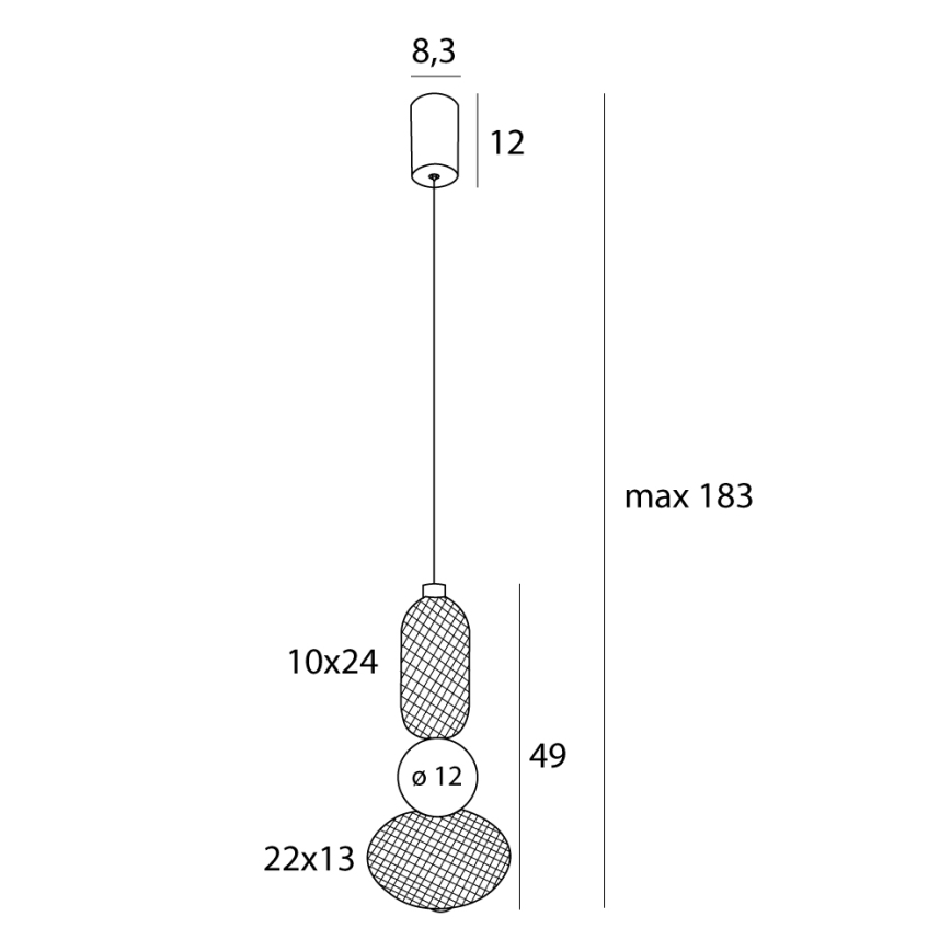 MAXLIGHT P0591 - LED Hanglamp aan een koord BORA LED/10W/230V diameter 22 cm wit/zwart