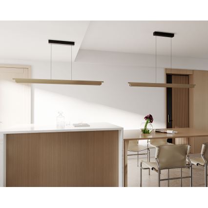 MAXLIGHT P0596 - Dimbare JO-JO LED-hanglamp aan kabel LED/40W/230V 2700/4500/5500K goudkleurig