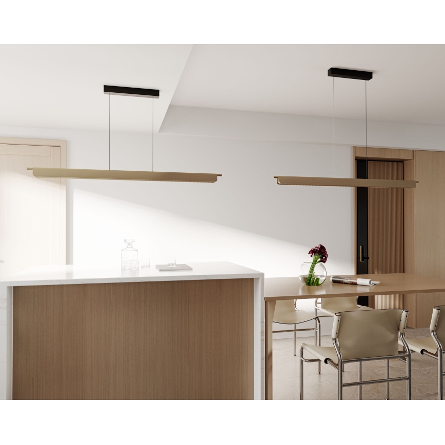 MAXLIGHT P0596 - Dimbare JO-JO LED-hanglamp aan kabel LED/40W/230V 2700/4500/5500K goudkleurig