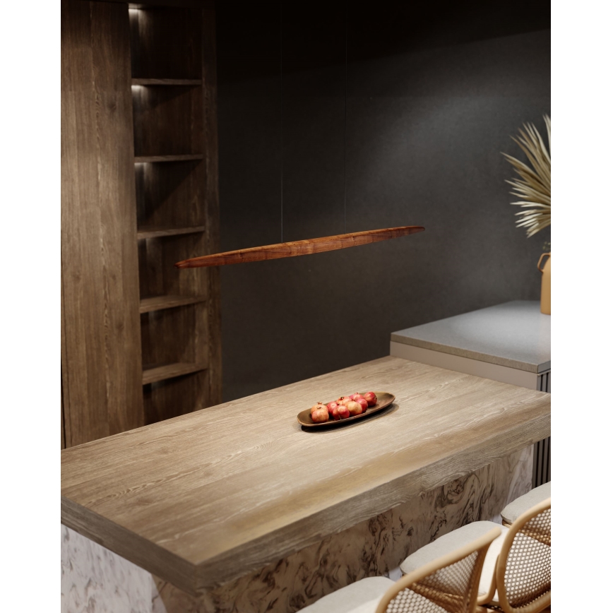 MAXLIGHT P0598 - LED Hanglamp aan een koord WOODY LED/25W/230V bruin/grenen