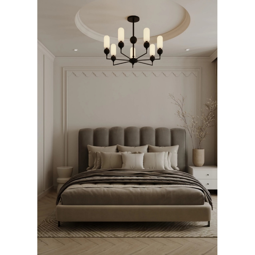 MAXLIGHT P0632 - Hanglamp met stang NOVA 7xG9/7W/230V diameter 70 cm zwart
