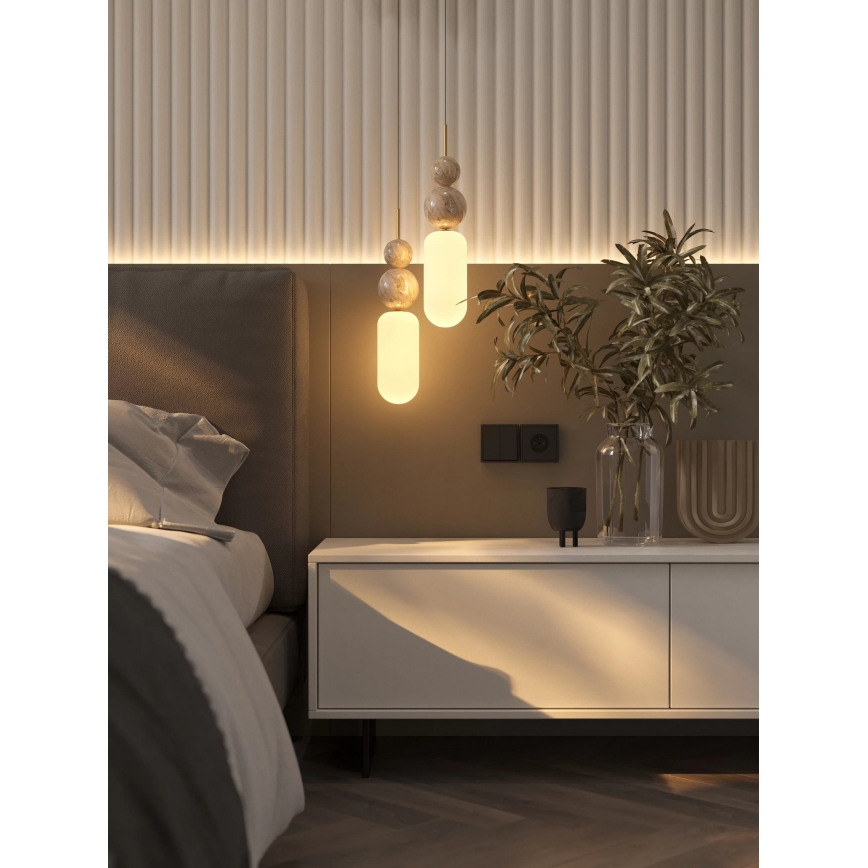 MAXLIGHT P0642 - Hanglamp aan kabel NOVA 1xG9/12W/230V Ø 12 cm goudkleurig