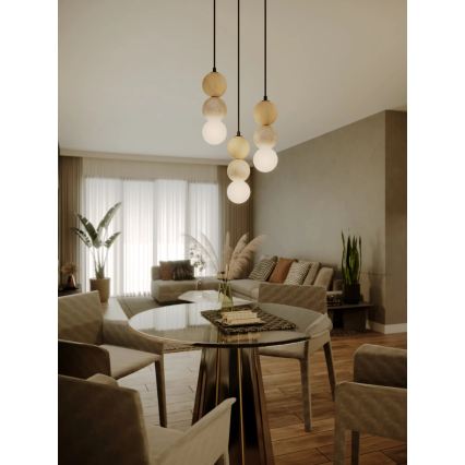 MAXLIGHT P0664 - Hanglamp met kabel ALICE 1xG9/7W/230V Ø 10 cm zwart/beige