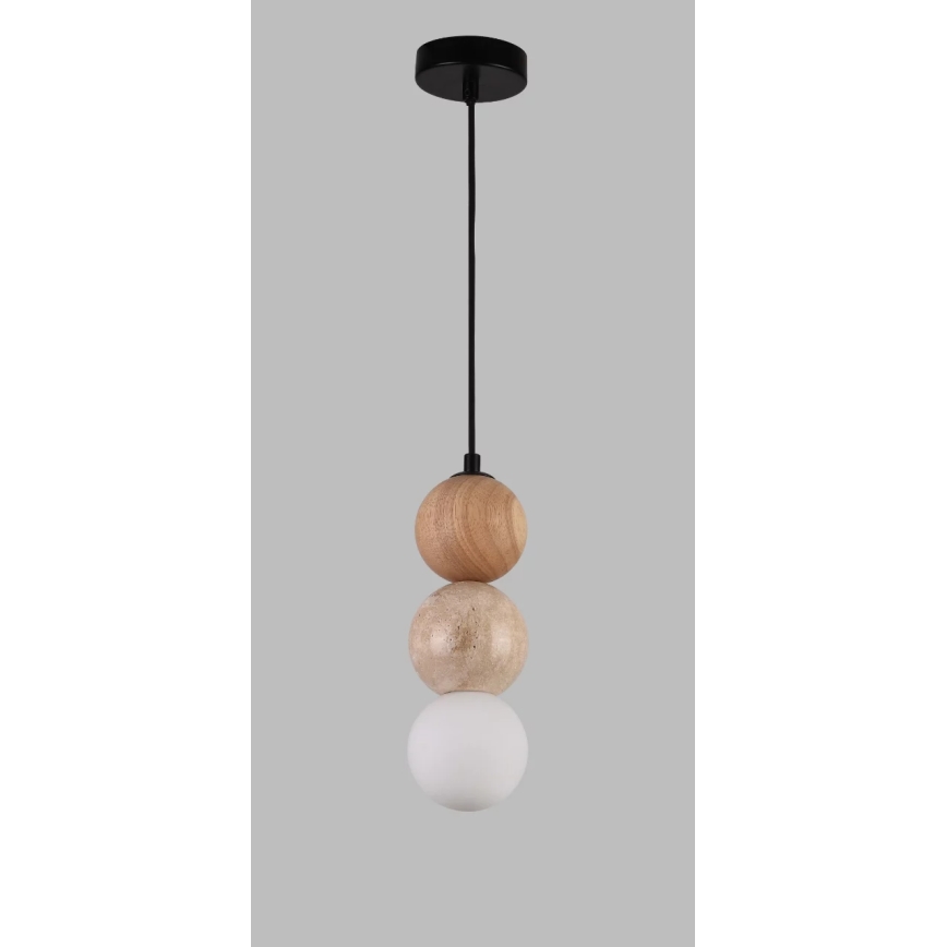 MAXLIGHT P0664 - Hanglamp met kabel ALICE 1xG9/7W/230V Ø 10 cm zwart/beige
