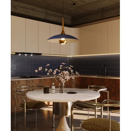 MAXLIGHT P0675 - LED-kroonluchter aan kabel MANUKA LED/12W/230V Ø 28 cm goud/blauw
