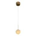 MAXLIGHT P0679 - Hanglamp aan snoer RITA 1xG9/5W/230V Ø 12 cm goudkleurig