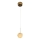 MAXLIGHT P0679 - Hanglamp aan snoer RITA 1xG9/5W/230V Ø 12 cm goudkleurig