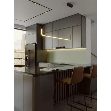 MAXLIGHT PO644 - LED-kroonluchter aan kabel URUS LED/17W/230V zwart