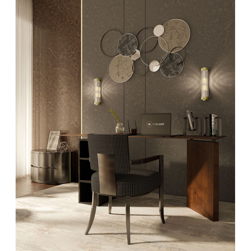 MAXLIGHT W0240 - Wandlamp FLORENCE 2xE14/40W/230V goud