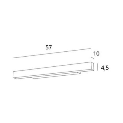 MAXLIGHT W0264 - LED Dimbare badkamerspiegelverlichting LINEAR LED/18W/230V 57 cm IP44 zwart