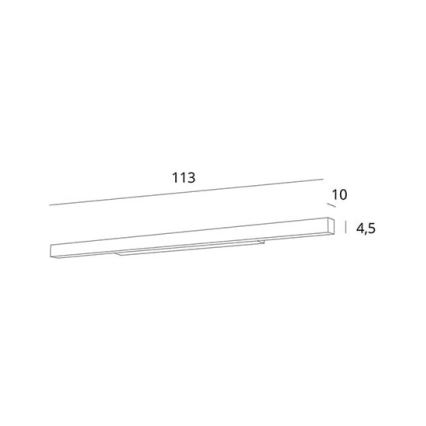 MAXLIGHT W0266 - LED Dimbare badkamerspiegelverlichting LINEAR LED/36W/230V 113,5 cm IP44 zwart