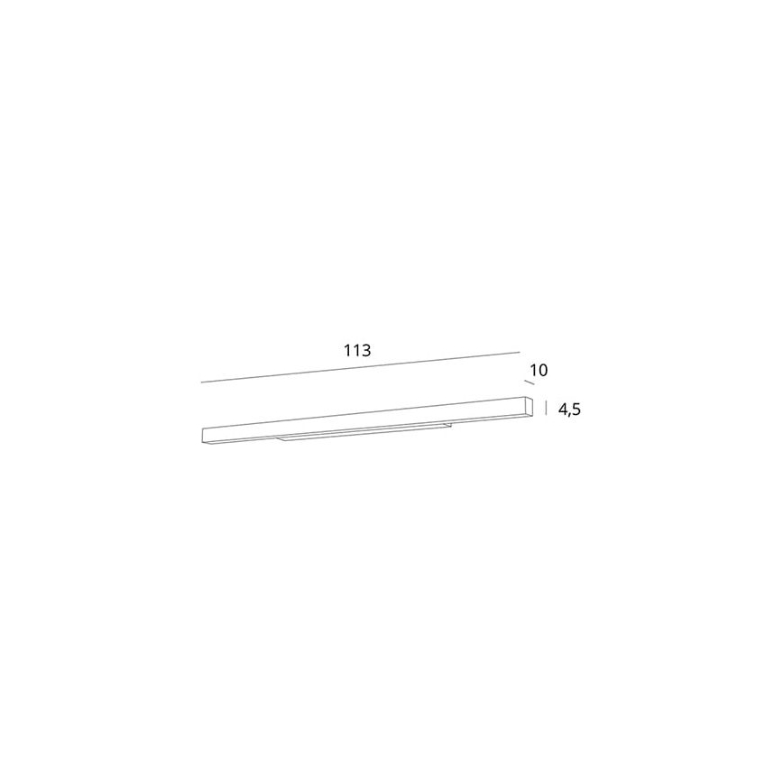 MAXLIGHT W0266 - LED Dimbare badkamerspiegelverlichting LINEAR LED/36W/230V 113,5 cm IP44 zwart