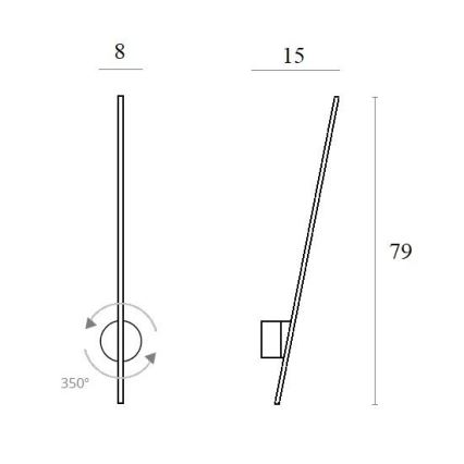 MAXLIGHT W0267 - LED Wandlamp voor buiten SPIN LED/8,4W/230V IP44 zwart