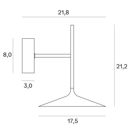 MAXLIGHT W0303 - LED Wandlamp HANA LED/6W/230V zwart