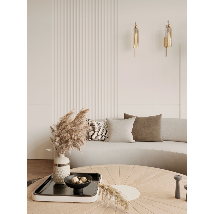MAXLIGHT W0332 - Wandlamp CAMPANILA 1xE27/40W/230V messing/beige