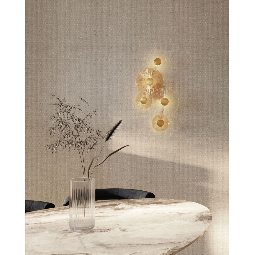MAXLIGHT W0357 - LED wand verlichting ALLURE 5xLED/5W/230V goud