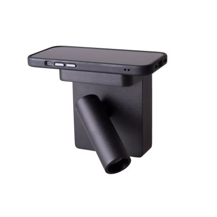 MAXLIGHT W0374 - LED Wandspot met draadloos opladen LOFER LED/7W/230V zwart