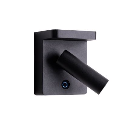 MAXLIGHT W0374 - LED Wandspot met draadloos opladen LOFER LED/7W/230V zwart