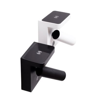 MAXLIGHT W0374 - LED Wandspot met draadloos opladen LOFER LED/7W/230V zwart