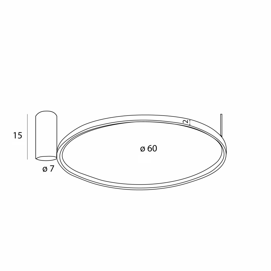 MAXLIGHT W0434 - LED plafondlamp voor badkamer VISUAL LED/22W/230V pr. 60 cm IP44 wit