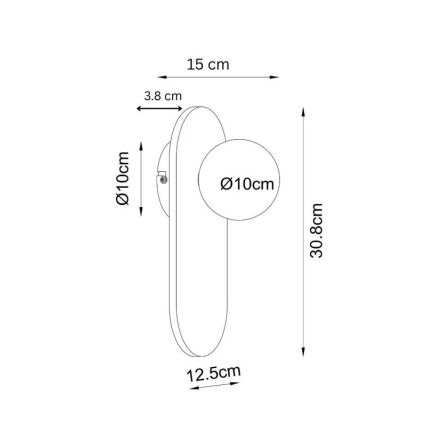 MAXLIGHT W0476 - Wandlamp POINT 1xG9/7W/230V bruin
