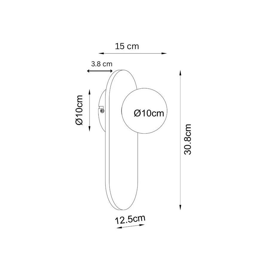 MAXLIGHT W0476 - Wandlamp POINT 1xG9/7W/230V bruin