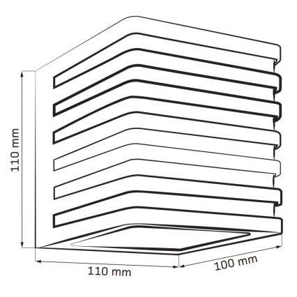 LED Buitenwandlamp MAXWELL LED/10W/230V IP54 antraciet