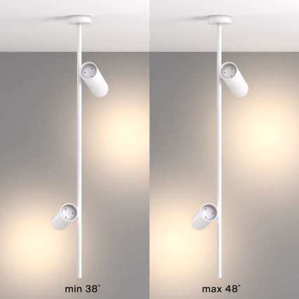 Maytoni C021CL-02W - Hanglamp met vaste pendel ELTI 2xGU10/50W/230V wit