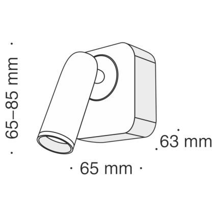 Maytoni C039WL-L3B3K - LED Wandspot MIRAX LED/3W/230V zwart