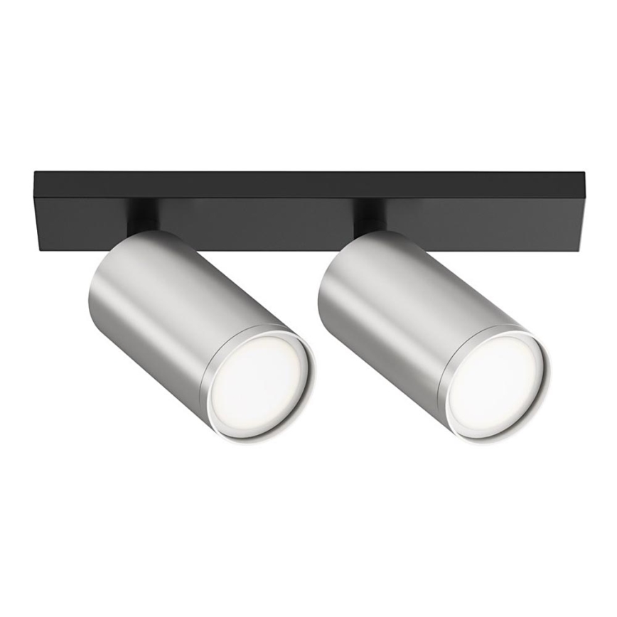 Maytoni C051CL-U-02BS - Spot FOCUS 2xGU10/10W/230V mat chroom/zwart