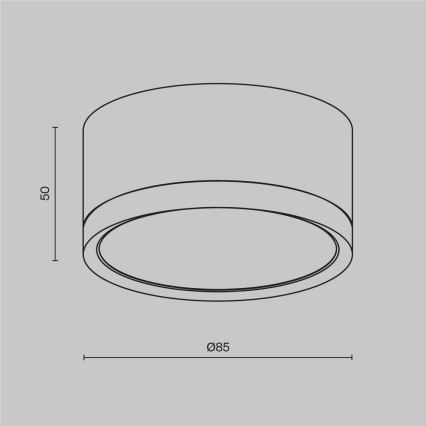 Maytoni C086CL-GX53-SRD-B - Spot HOOP 1xGX53/15W/230V zwart