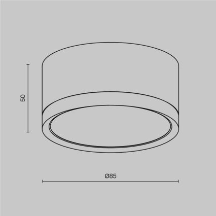 Maytoni C086CL-GX53-SRD-W - Spot HOOP 1xGX53/15W/230V 8,5 cm wit