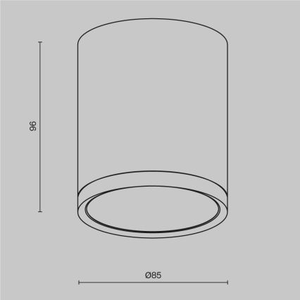 Maytoni C086CM-GX53-MRD-B - Spot HOOP 1xGX53/15W/230V zwart