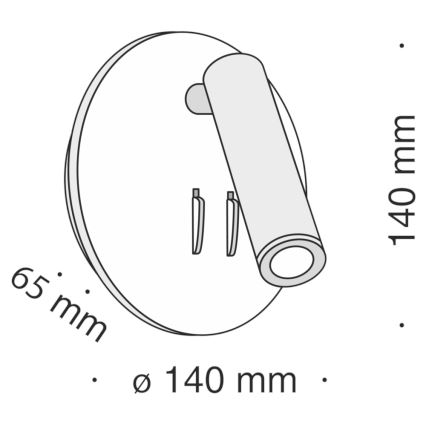 Maytoni C176-WL-01-6W-B - LED Wandspot IOS LED/9W/230V zwart